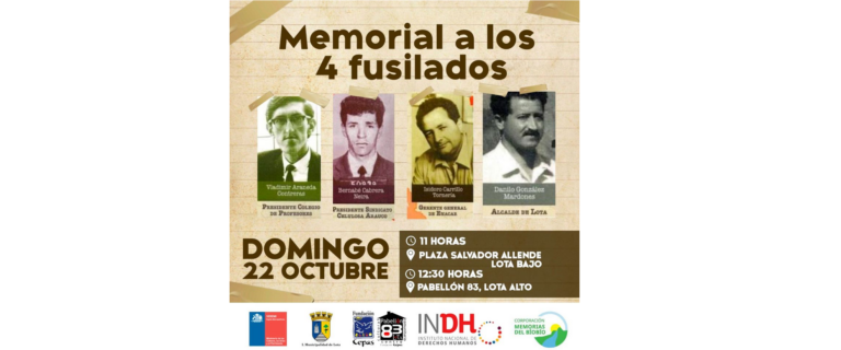 Acto de conmemoración a 50 años del fusilamiento de 4 dirigentes de Lota