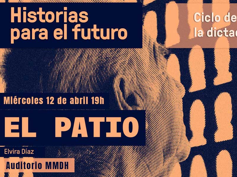 afiche sobre la dictadura con hombre mirando de perfil