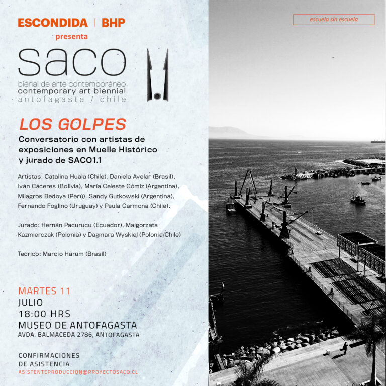 Conversatorio Los golpes, en  Bienal de arte contemporáneo saco 1.1