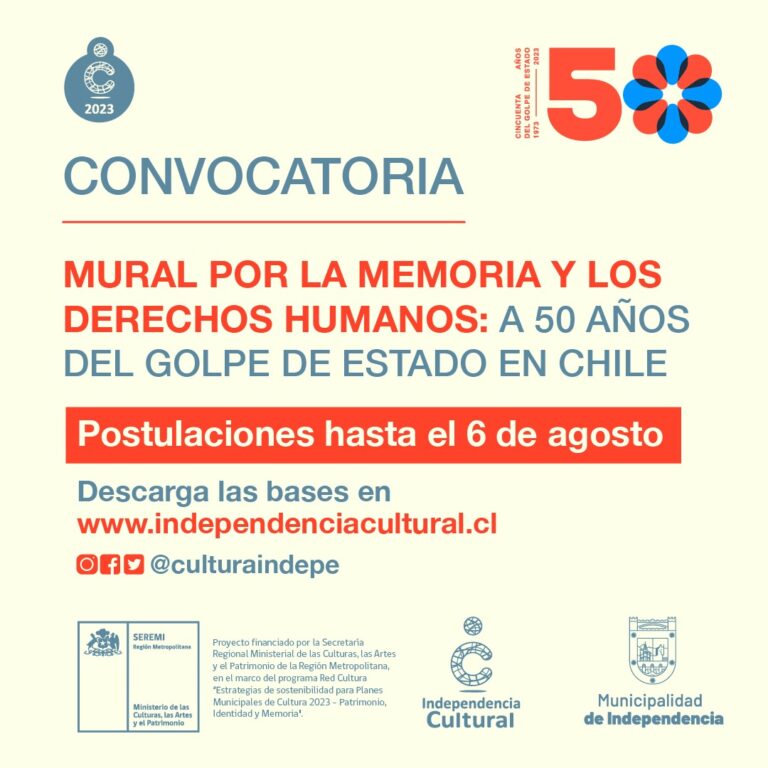 Convocatoria Mural por la Memoria en Independencia