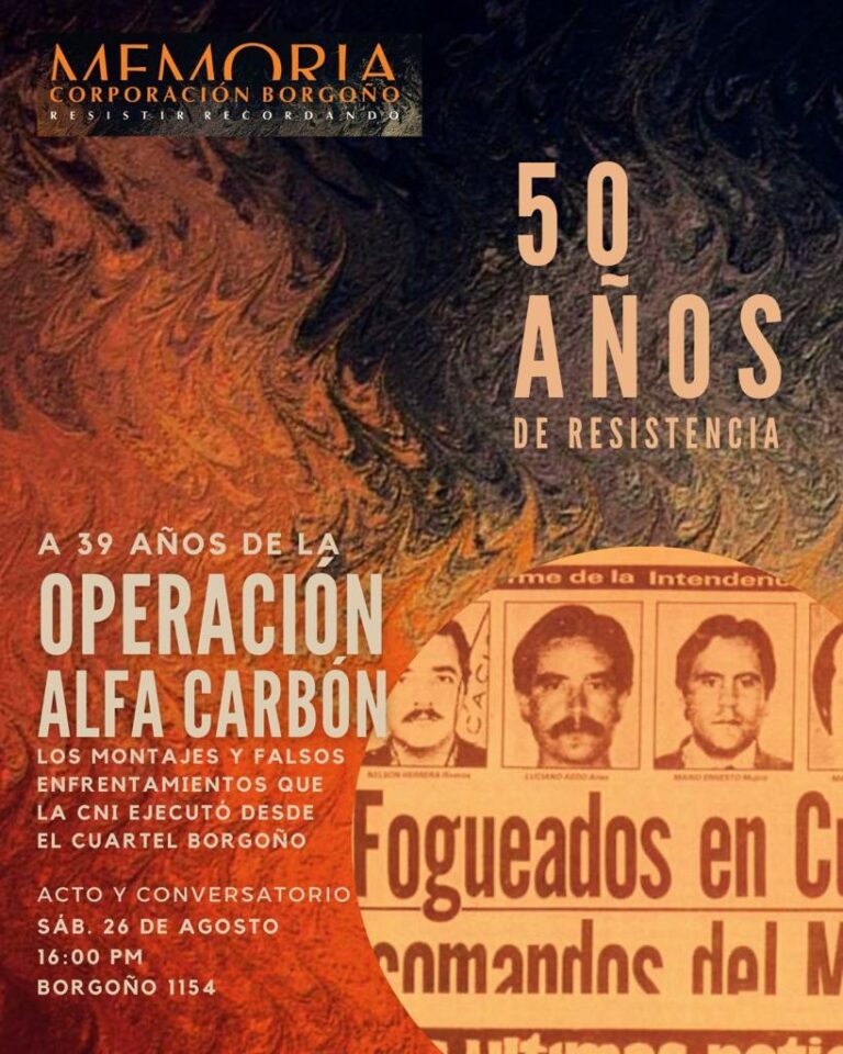 a 39 años de la operacion alfa carbon. acto y conversatorio