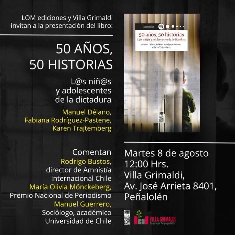 Libro «50 años, 50 historias: L@s niñ@s y adolescentes de la dictadura»