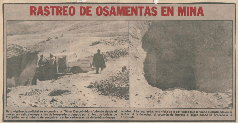 instalación monolito mina “Veleidosa” a Reinaldo Aguirre Pruneda y Fredy Araya Figueroa – Tocopilla