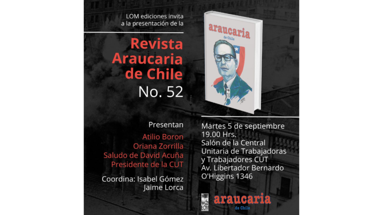 presentación de la Revista Araucaria de Chile nº52- sede cut