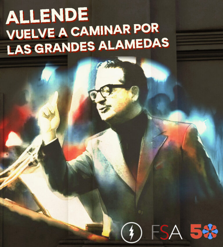 Recorrido lumínico “Allende vuelve a caminar por la Alameda”