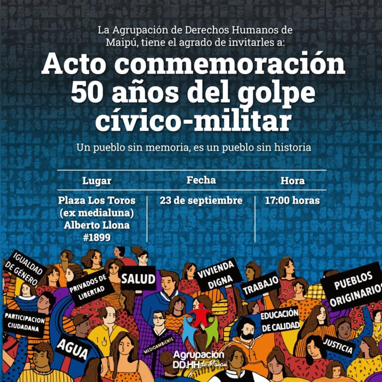 Acto cultural de conmemoración 50 años del golpe de estado en Maipú