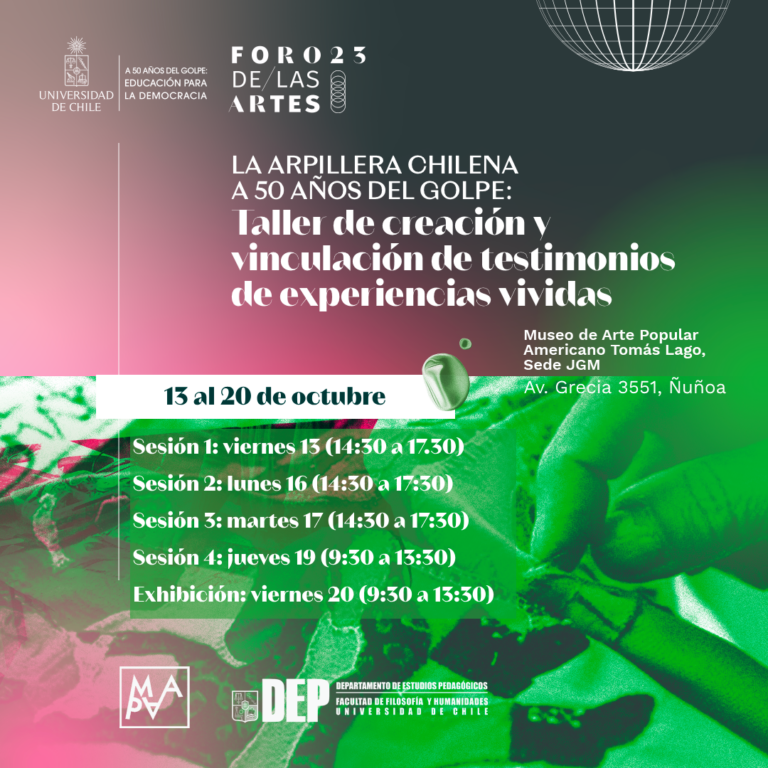 La arpillera chilena a 50 años del Golpe: taller de creación y vinculación de testimonios de experiencias vividas