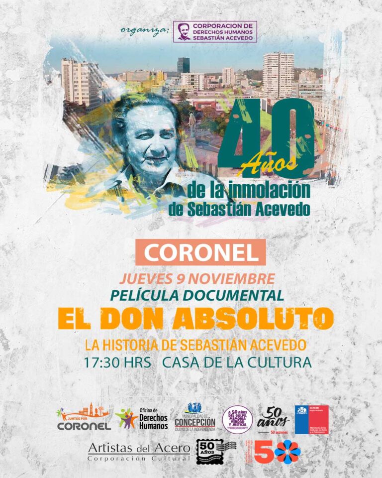 Exhiben documental «El don absoluto. La historia de Sebastián acevedo» en Coronel