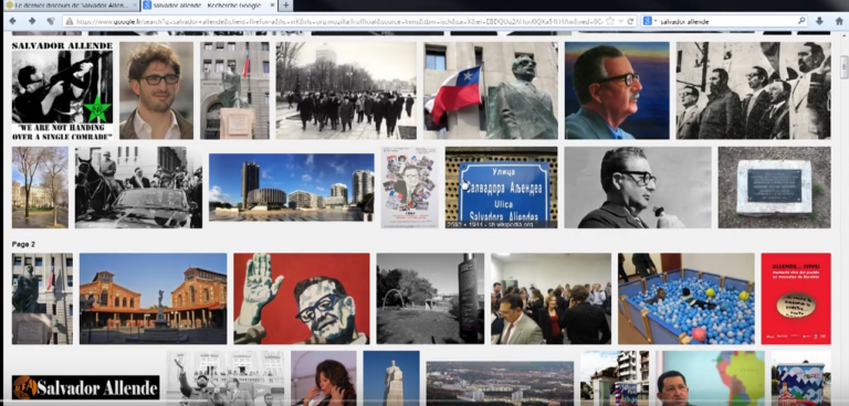 Busqueda en la Red, video arte, digital, Homenaje a Salvador Allende,